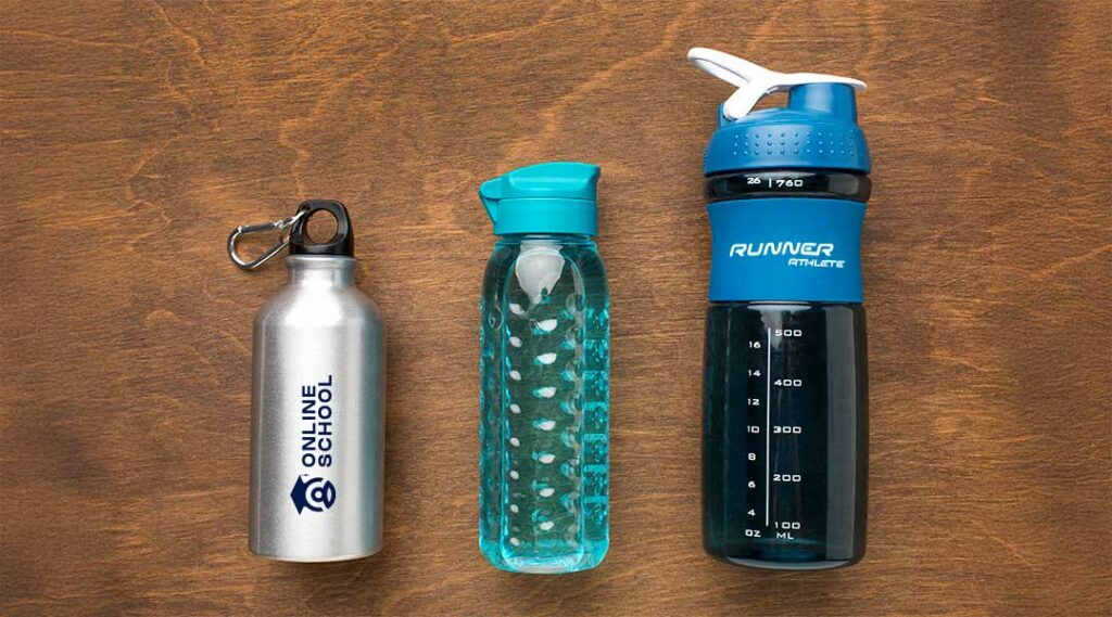 Types of water bottles