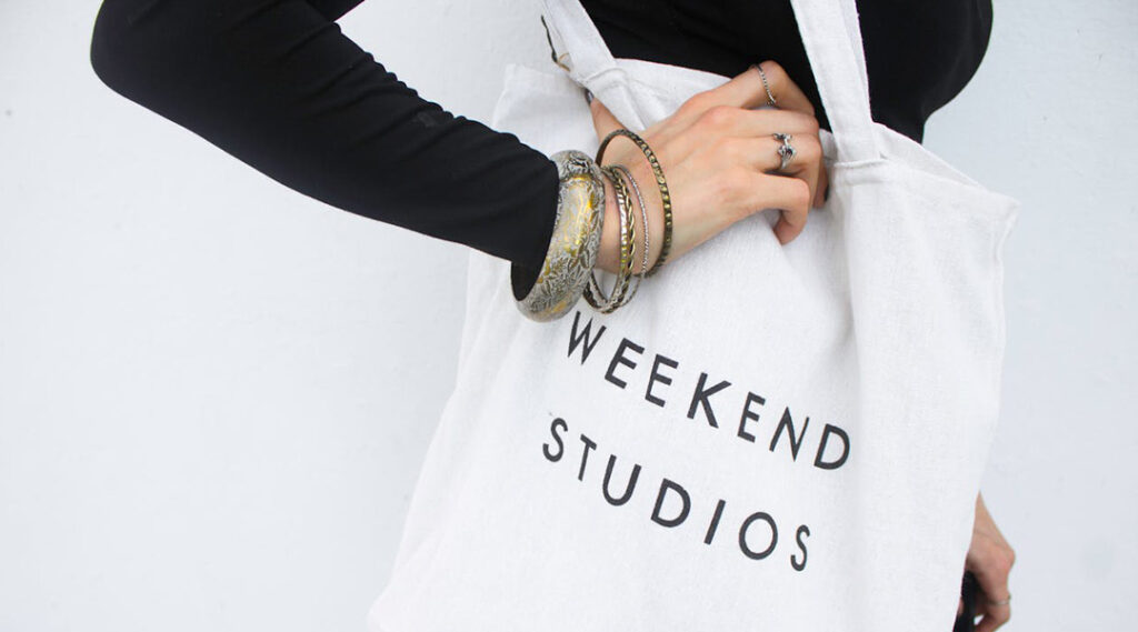 Branded tote bag