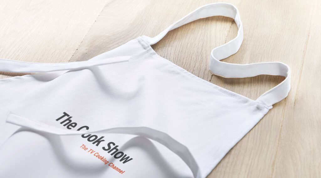 Branded apron with logo