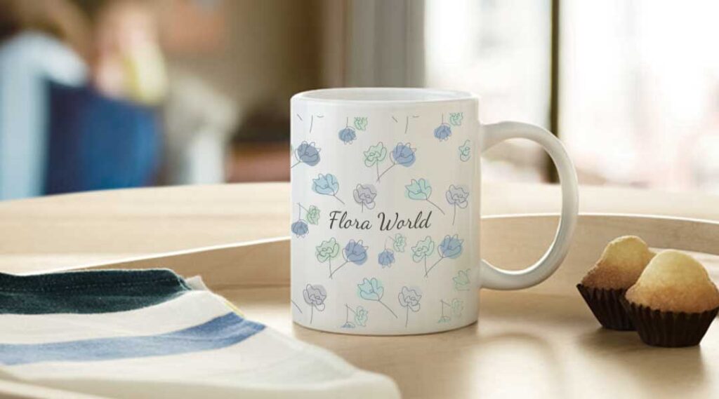 Printed mug with logo