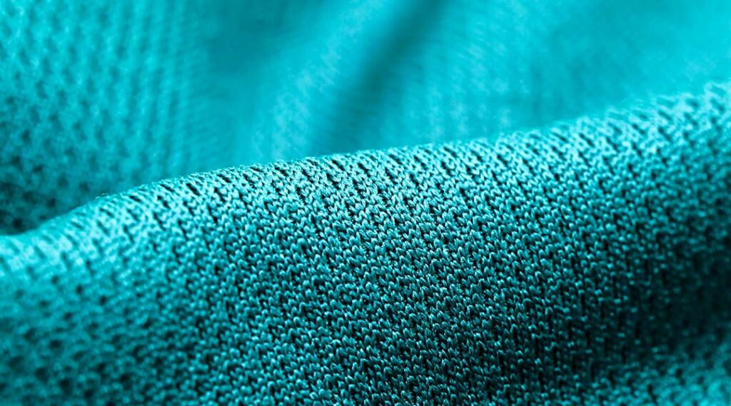 Close-up of polyester fabric