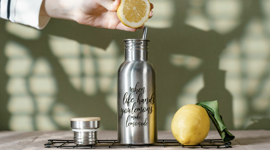 Phrase printed on bottle