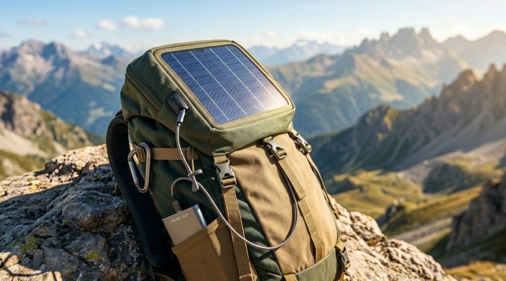 Solar-powered backpack