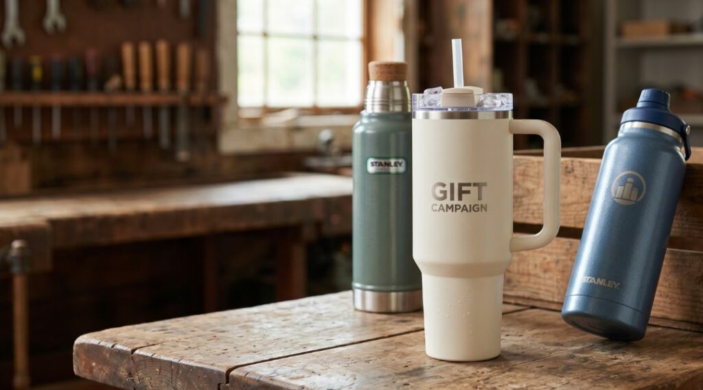 3 branded Stanley bottles