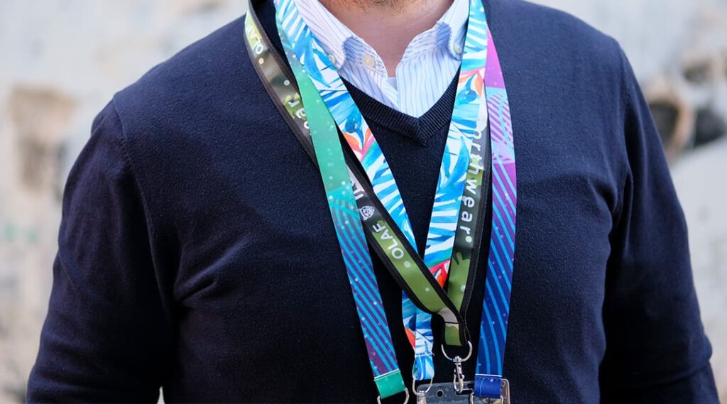 several lanyards display