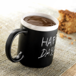 Ceramic chalkboard mug with chalk, 330 ml white colour third ambient view