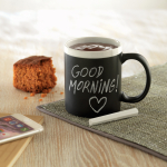 Ceramic chalkboard mug with chalk, 330 ml white colour fourth ambient view
