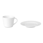 White porcelain cappuccino cup with saucer, 160 ml white colour second view