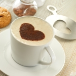 White porcelain cappuccino cup with saucer, 160 ml white colour second ambient view