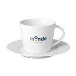 White porcelain cappuccino cup with saucer, 160 ml white colour main view