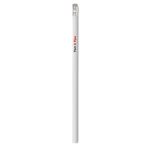 Economical pencil with eraser for promotions white colour main view