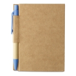 Notebook with mini pen made of recycled materials, A7