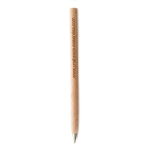 Branded wooden pen with black ink wood colour main view