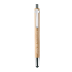 Ecological set with bamboo ballpoint pen and pencil wood colour second main view