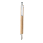 Ecological set with bamboo ballpoint pen and pencil wood colour third view