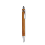 Ecological set with bamboo ballpoint pen and pencil wood colour fourth view