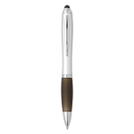 Ballpoint pen with stylus in different colours with blue ink black colour