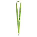 Economical, lanyard with lobster clasp for employees light-green colour image with logo 2