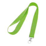 Economical, lanyard with lobster clasp for employees light-green colour