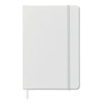 Notebook with soft PU cover, A5 white colour