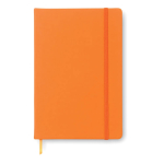 Notebook with soft PU cover, A5 orange colour