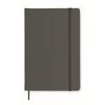 Notebook with soft PU cover, A5 dark grey colour second view