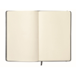 Notebook with soft PU cover, A5 dark grey colour fourth view