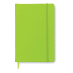 Notebook with soft PU cover, A5 lime colour