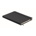 Notebook with soft PU cover, A5 navy-blue colour