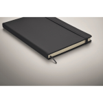 Notebook with soft PU cover, A5 navy-blue colour fourth photographic view