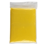Foldable rain jacket with hood, bagged yellow colour