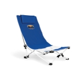Folding beach chair for holidays / camping blue colour main view