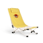 Folding beach chair for holidays / camping yellow colour main view