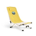 Folding beach chair for holidays / camping yellow colour second main view