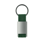 Metal keyring in various colours dark green colour