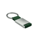 Metal keyring in various colours dark green colour