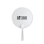 Rounded fan white colour view with print area