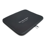 Hard foam laptop sleeve for corporate use 14” black colour main view