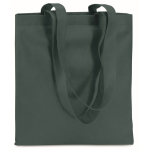 Affordable non-woven bag in attractive colours, 80 g/m2 dark green colour