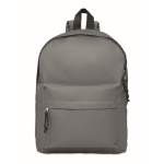 Children's backpack made of 600D polyester with front pocket dark grey colour