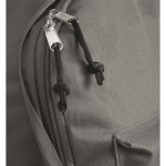 Children's backpack made of 600D polyester with front pocket dark grey colour