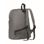 Children's backpack made of 600D polyester with front pocket dark grey colour fifth view