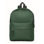 Children's backpack made of 600D polyester with front pocket dark green colour