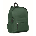 Children's backpack made of 600D polyester with front pocket dark green colour third view