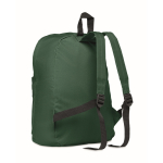 Children's backpack made of 600D polyester with front pocket dark green colour fifth view