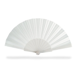 Paper fans in bright colours for summer events, printable white colour