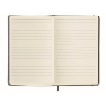 DIN, notebook with soft PU cover and lined paper, A5 dark grey colour fourth view
