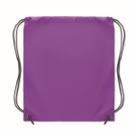 Drawstring bag in cool colours, made of 190T polyester violet colour third view
