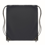 Drawstring bag in cool colours, made of 190T polyester navy-blue colour second view
