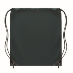 Drawstring bag in cool colours, made of 190T polyester dark green colour second view